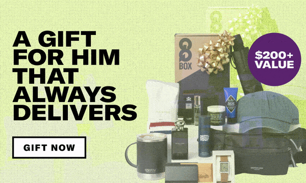 A GIFT FOR HIM THAT ALWAYS DELIVERS | Surprise the guys you love with a GQ Box subscription. Each seasonal box is packed with GQ editors-approved, stylish must-haves. | $200+ Value | GIFT NOW