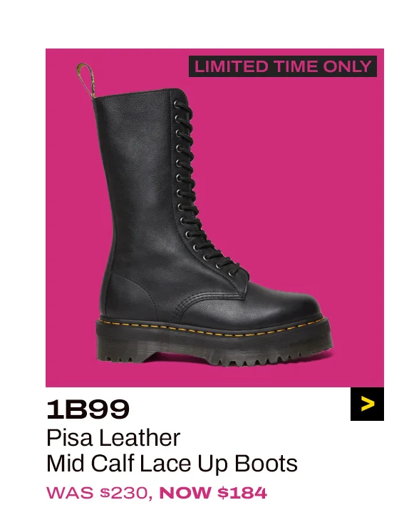 1B99 Pisa Leather Mid Calf Lace Up Boots