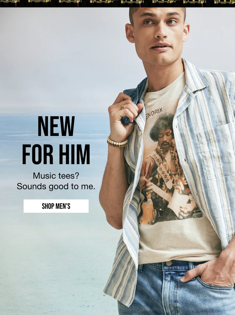 NEW | FOR HIM | Music tees? | Sounds good to me. | SHOP MEN'S