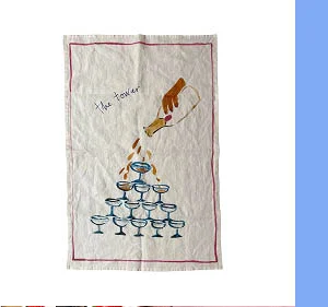 Champagne Tower Tea Towel