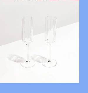 Wave Champagne Flutes