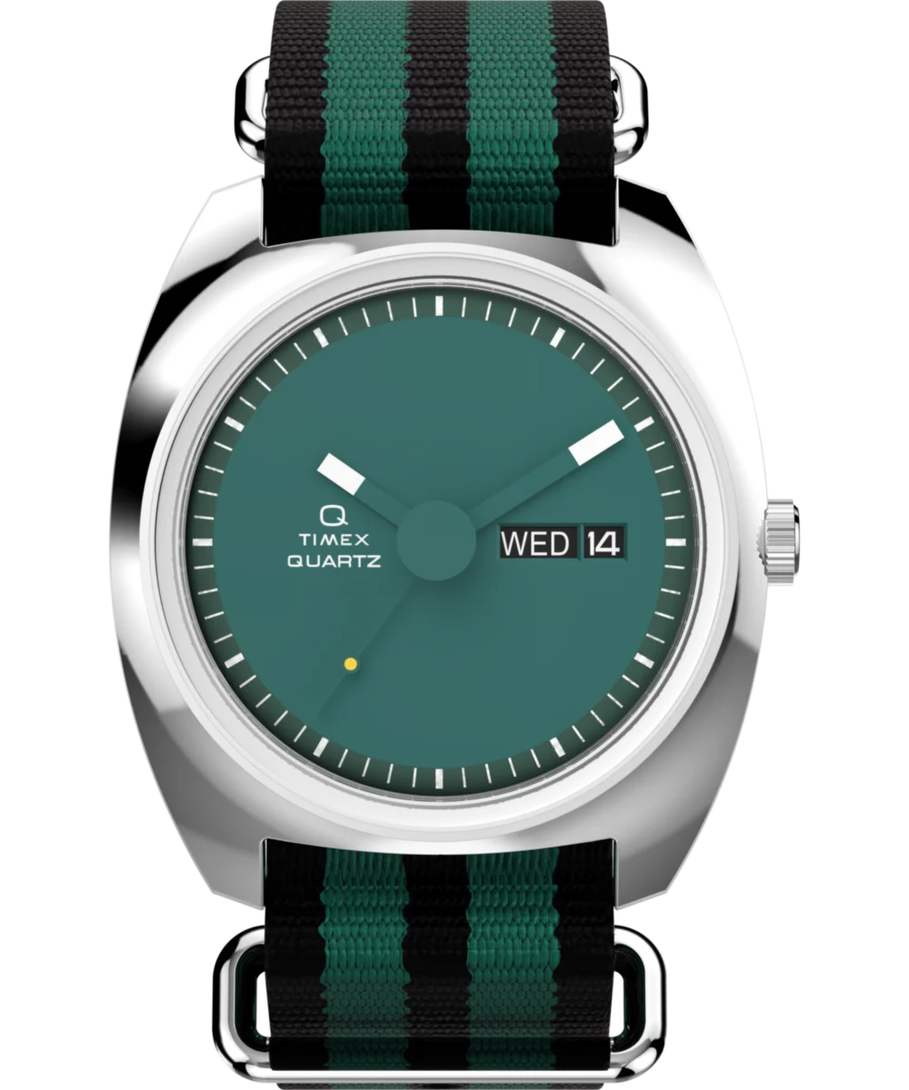 Image of Q Timex® 1975 Enigma 37mm Fabric Strap Watch