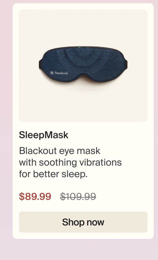 SleepMask | Blackout eye mask  with soothing vibrations  for better sleep. | $89.99 | Shop now