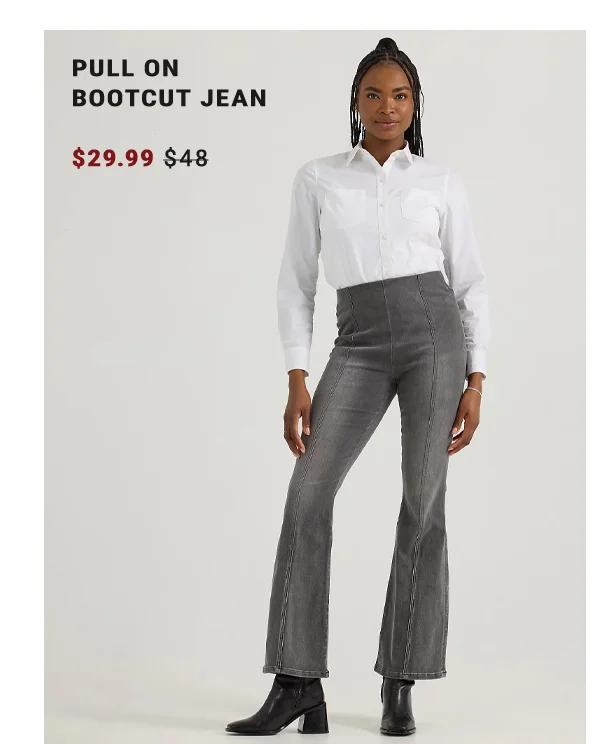 Pull On Bootcut Jean $29.99 $48