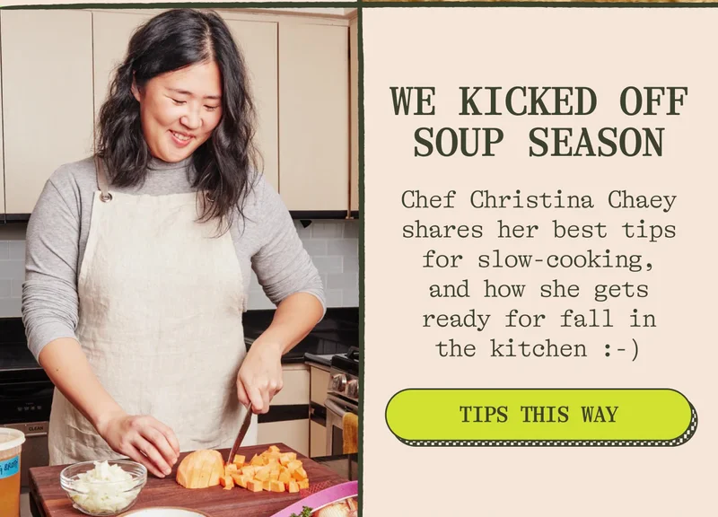 We kicked off soup season Chef Christina Chaey shares her best tips for slow-cooking, and hoe she gets ready for fall in the kitchen :-)