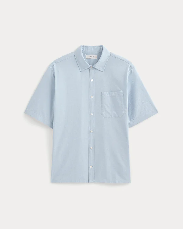 Image | Lightweight Short-Sleeve Oxford | Light Blue