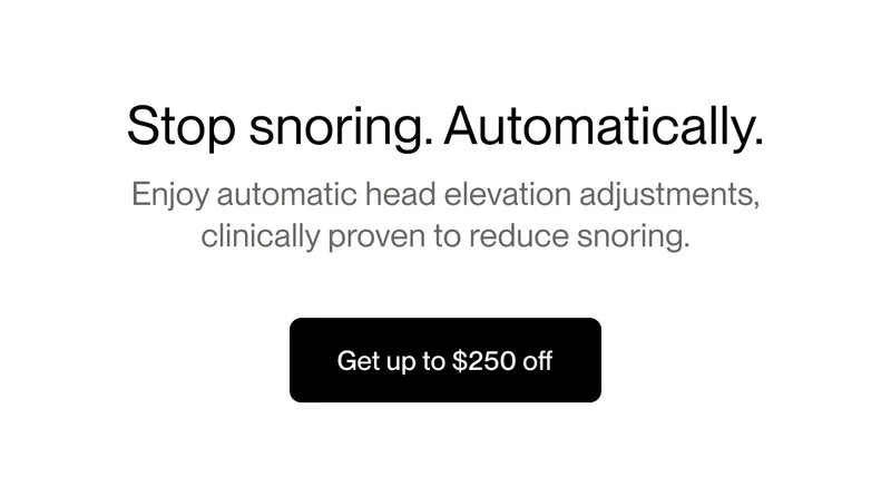 Stop snoring. Automatically.