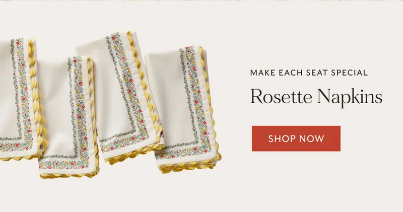 make each seat special Rosette Napkins Shop now