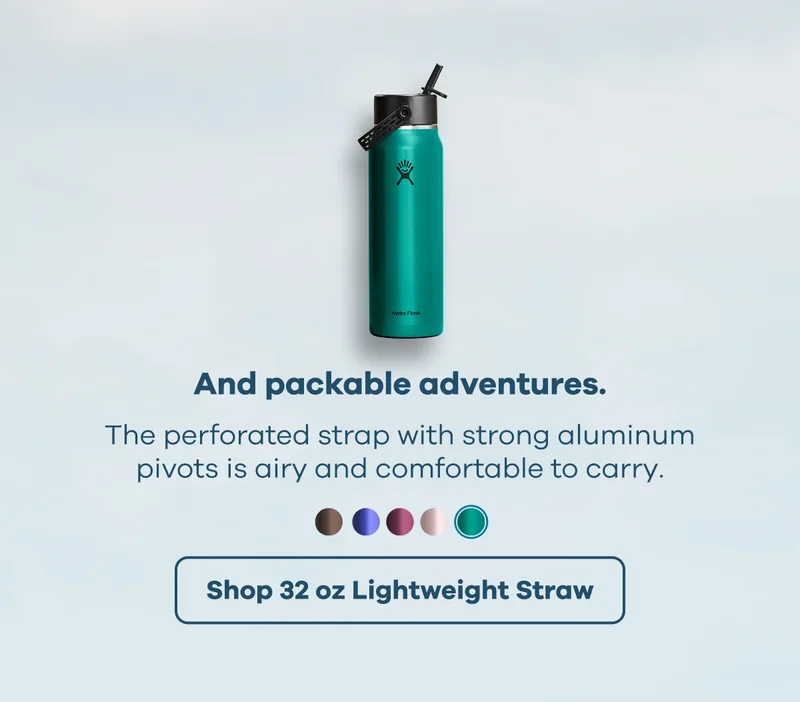 And packable adventures.The perforated strap with strong aluminum pivots is airy and comfortable to carry. | Shop 32 oz Lightweight Straw
