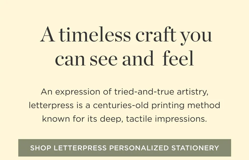 Shop Letterpress Personalized Stationery