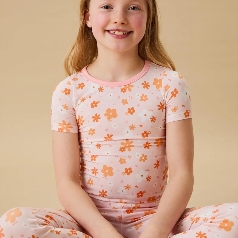 Image of Flower Power Short Sleeve Pajama Set