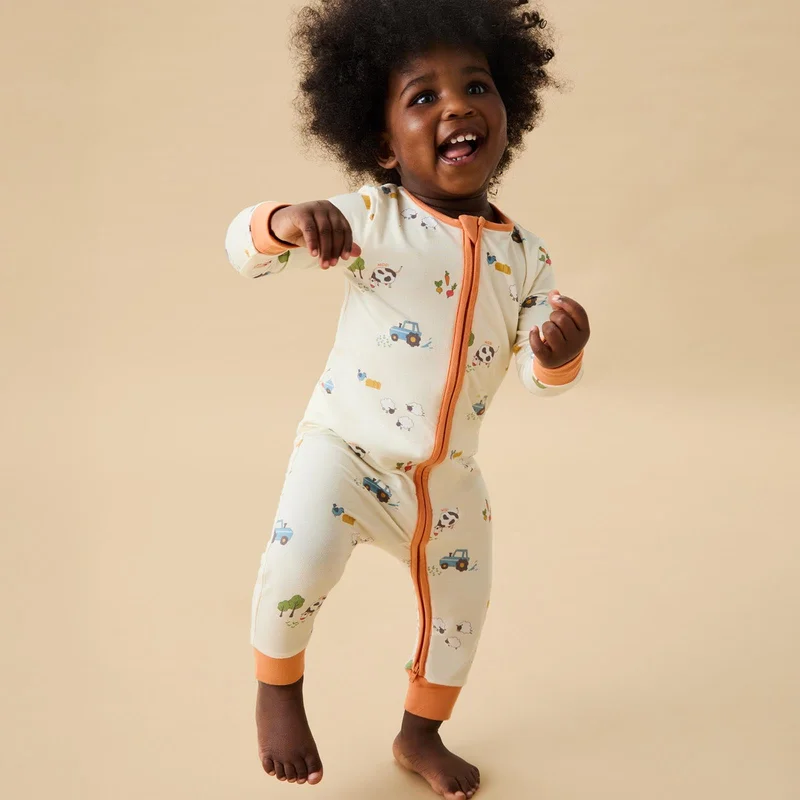 Image of Farmyard Clever Zip Romper