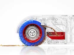 The Dyson Clean+Wash Hygiene wet roller absorbs spills and self-cleans.