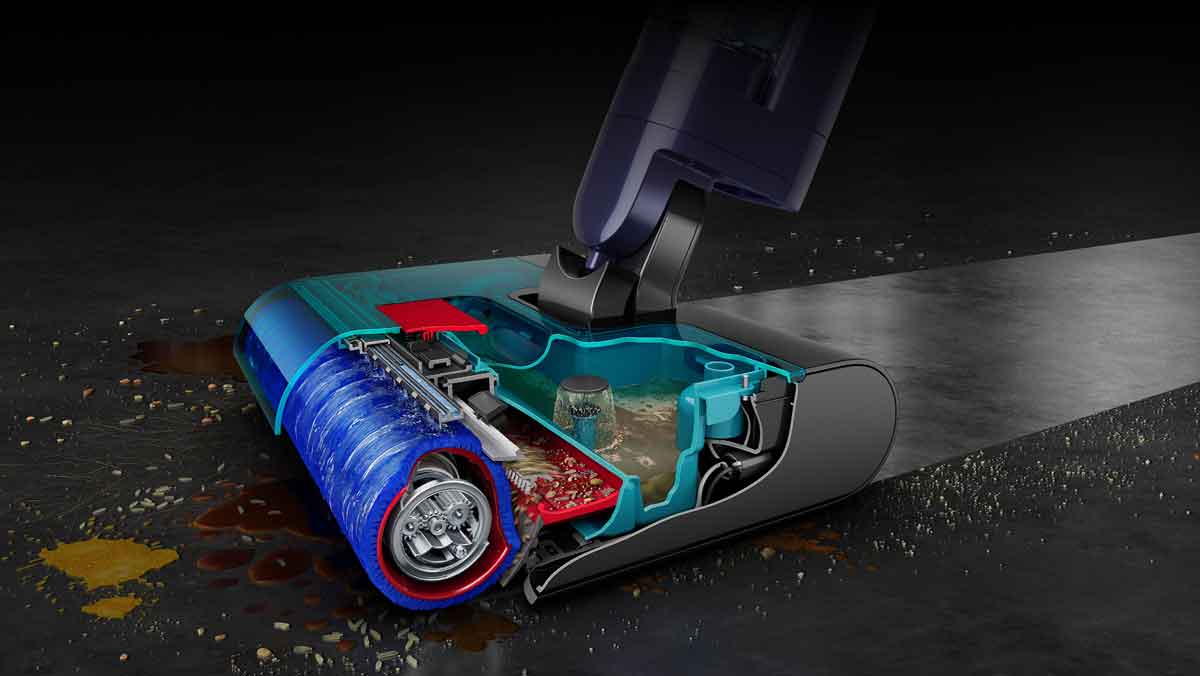 A cut out of the Dyson Clean+Wash Hygiene wet cleaner.