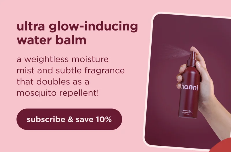 ultra glow-inducing water balm a weightless moisture mist and subtle fragrance that doubles as a mosquito repellent! subscribe & save 10%