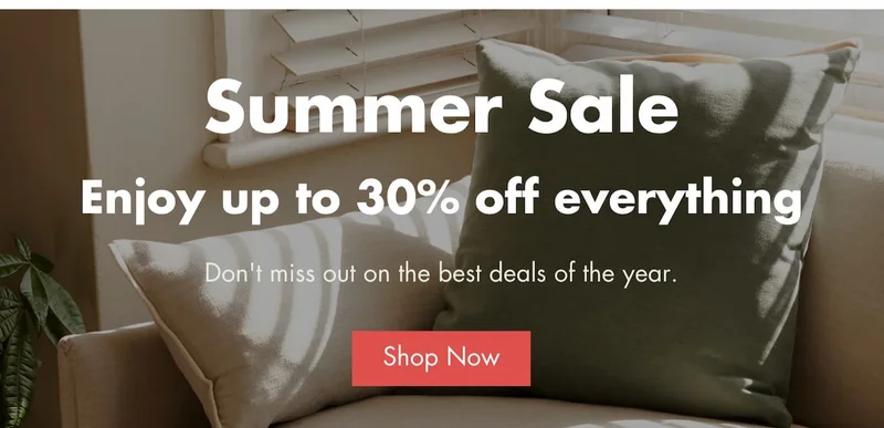 Summer sale - up to 30% off