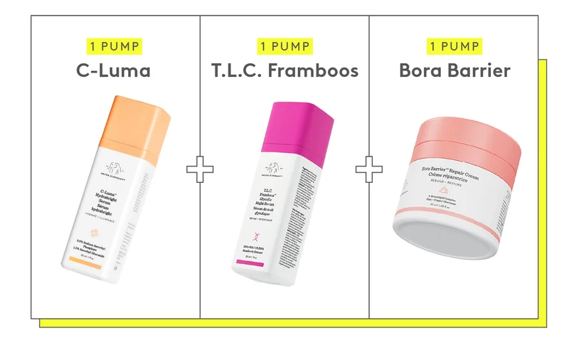In The Clear Smoothie: 1 pump of C-luma, 1 pump of T.L.C Framboos, 1 pump of Bora Barrier
