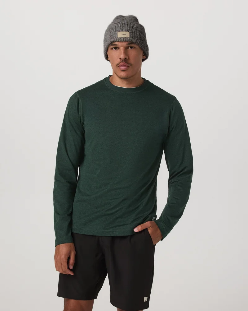 Image of Long Sleeve Ponto Performance Tee | Evergreen Heather