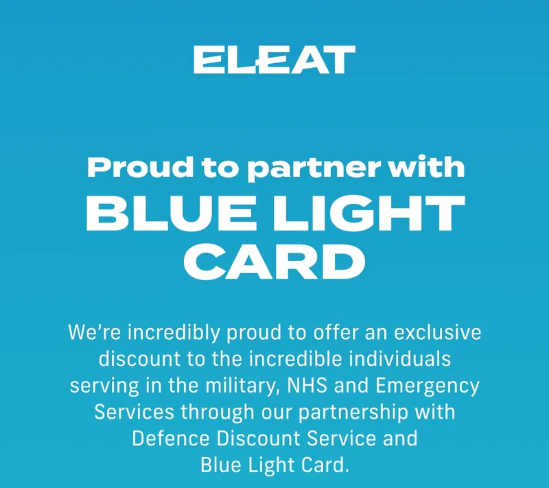 Proud partner with blue light card