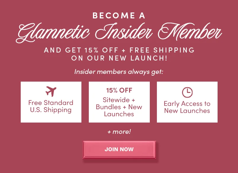 Become a Glamnetic Insider and get 15% off + Free Shipping