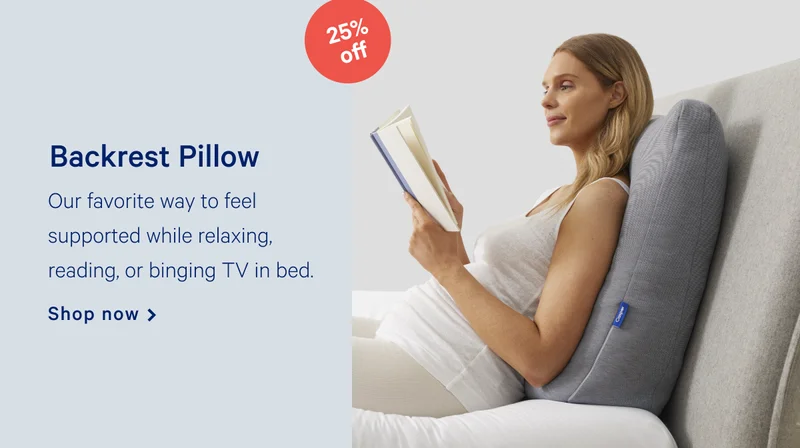 [25% off] >> Backrest Pillow >> Our favorite way to feel supported while relaxing, reading, or binging TV in bed. >> Shop now >