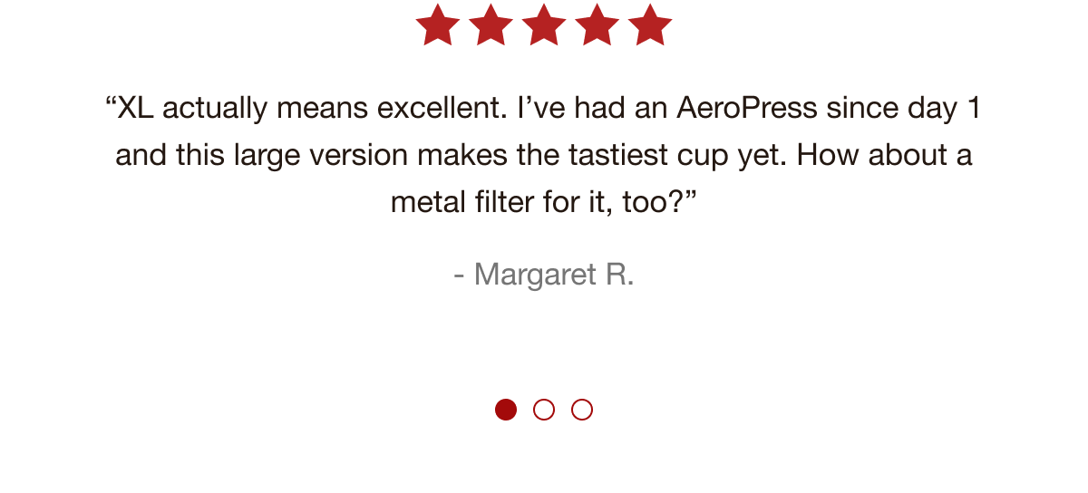 Animation of three 5-star reviews