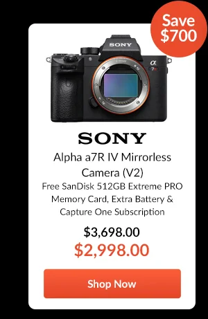 Sony Alpha a7R IV Mirrorless Camera (V2)  Free SanDisk 512GB Extreme PRO Memory Card, Extra Battery & Capture One Subscription