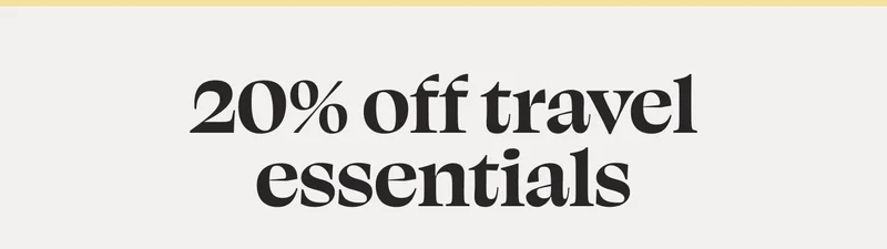 20% off travel essentials