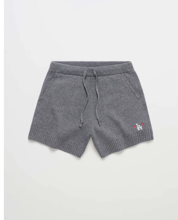 Dodgers Heart Sweater Short - Dark Grey Heather