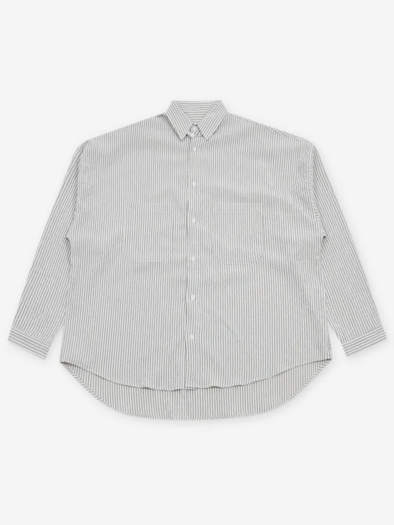 Image of Estudio Niksen Two Pocket Big Shirt - Blue Stripe
