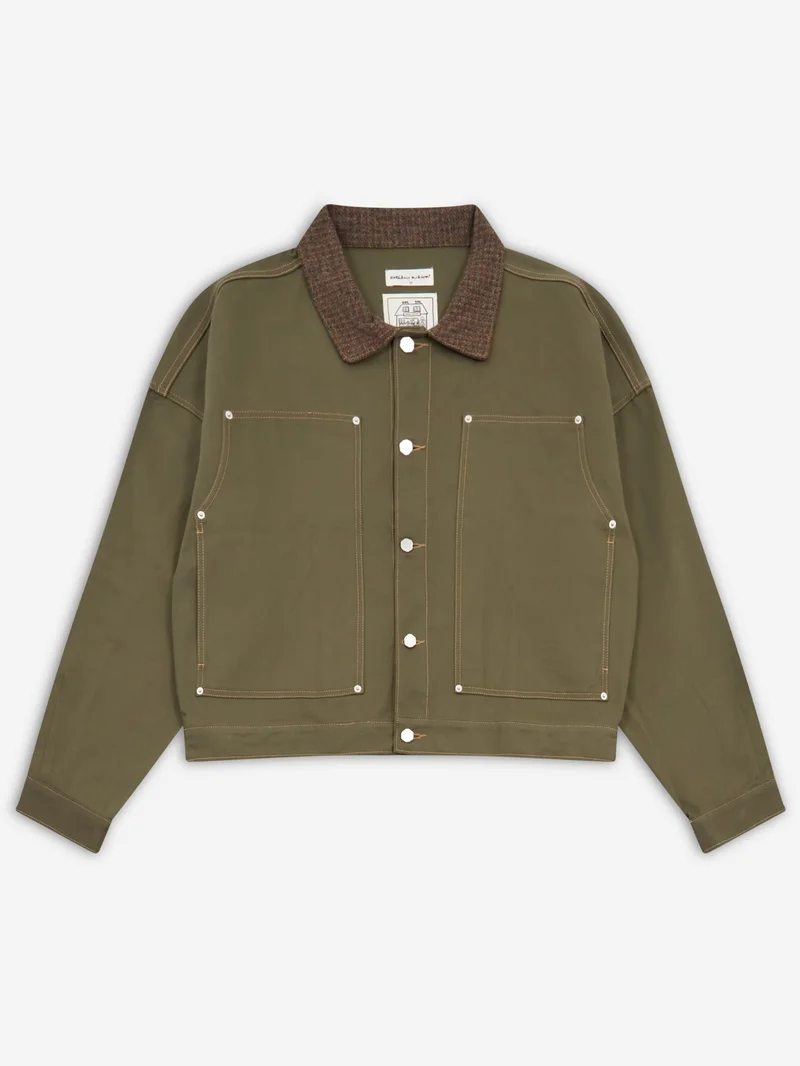 Image of Estudio Niksen Carpenter Collar Jacket - Khaki