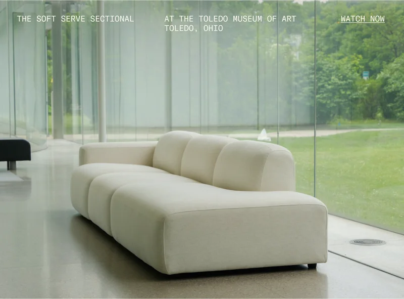 The Soft Serve Sectional at the Toledo Museum of Art. Watch the Short.