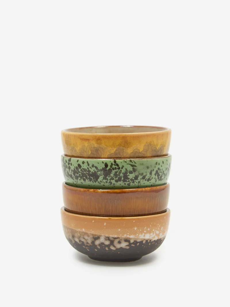 Image of HKLiving 70s Ceramics X-Small Bowls (Set of 4) - Castor