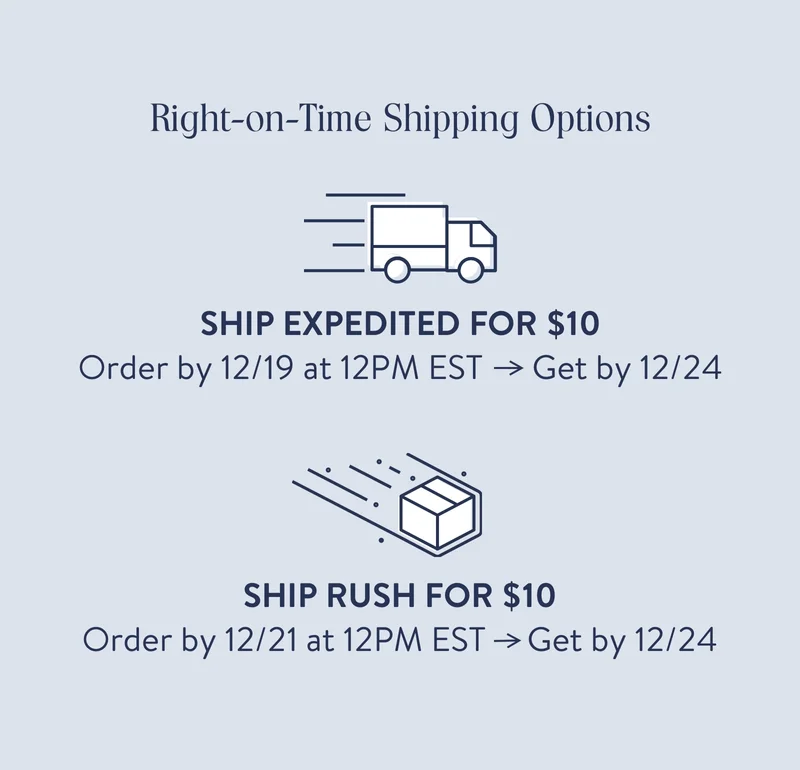 Right-on-Time Shipping Options