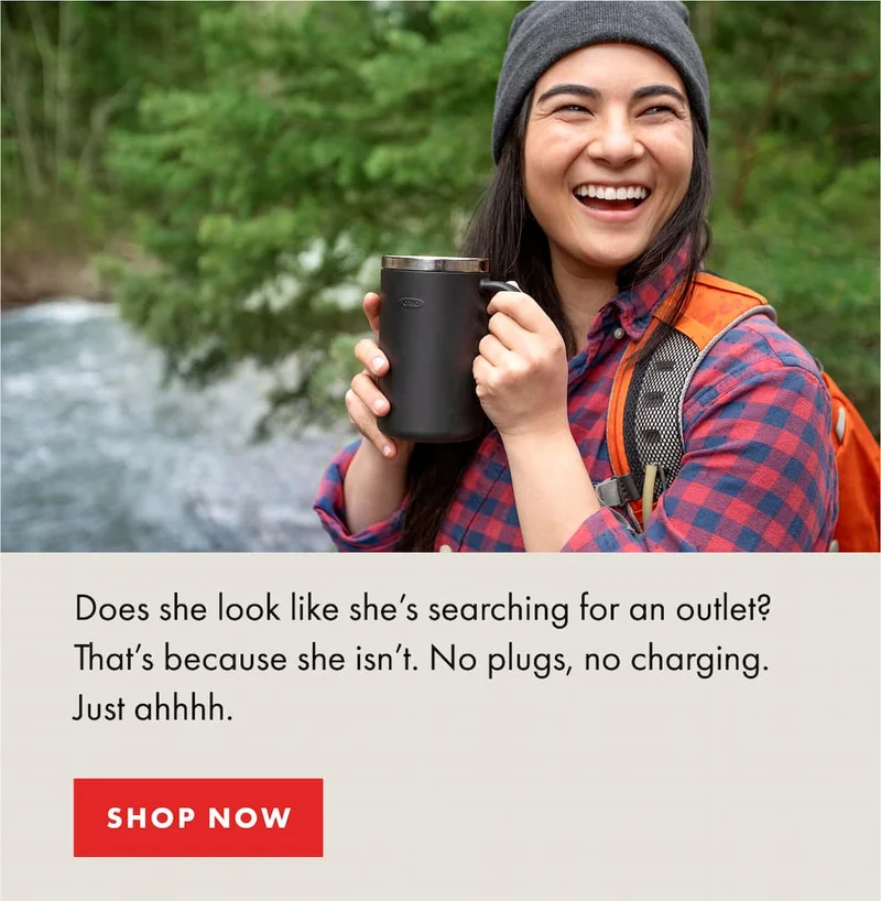 Does she look like she’s searching for an outlet? That’s because she isn’t. No plugs, no charging. Just ahhhh. | SHOP NOW