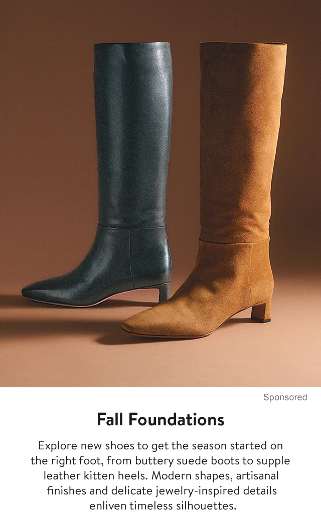 Knee-high boots in black and brown.