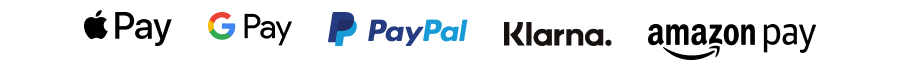 Apple Pay | Google Pay | Paypal | Klarna | Amazon Pay