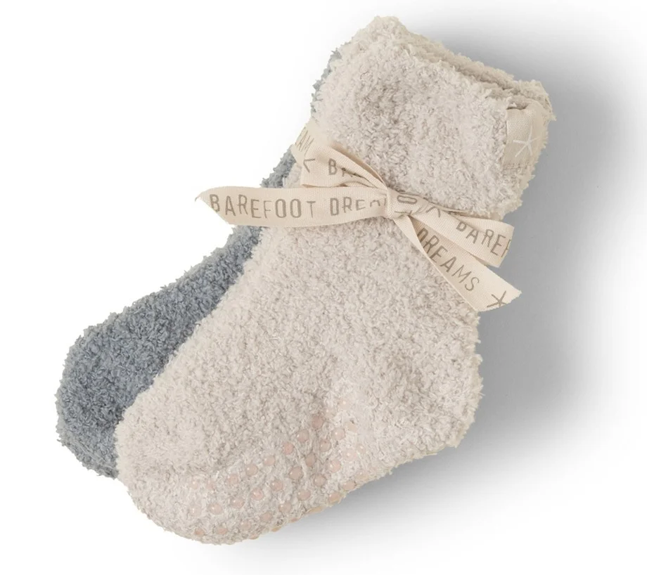 Barefoot Dreams CozyChic Toddler 2-Pack Socks w/ Sole Grippers
