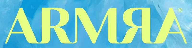 ARMRA brand logo on a blue background.