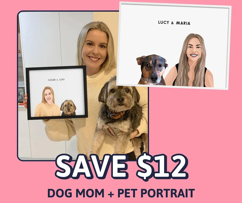 Pet Mom Pet Portrait. SAVE $12