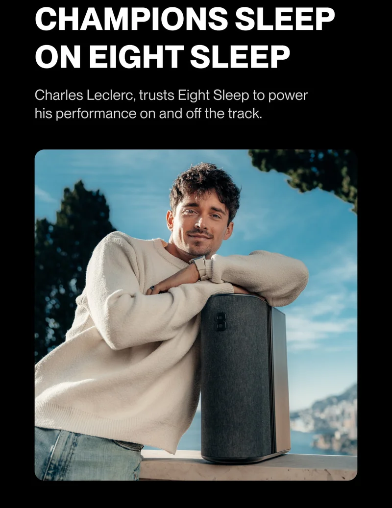 Champions sleep on eight sleep