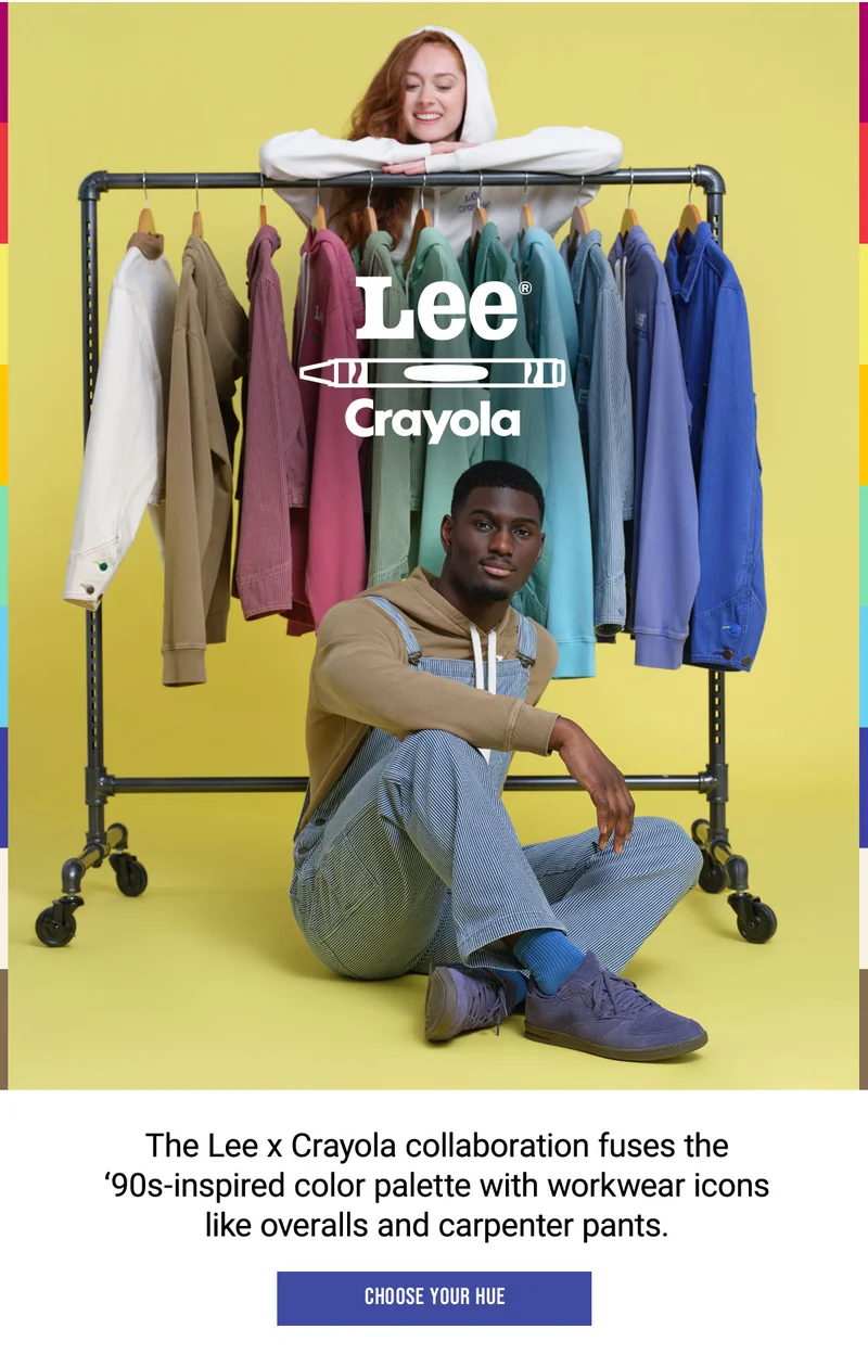 The lee x crayola collaboration