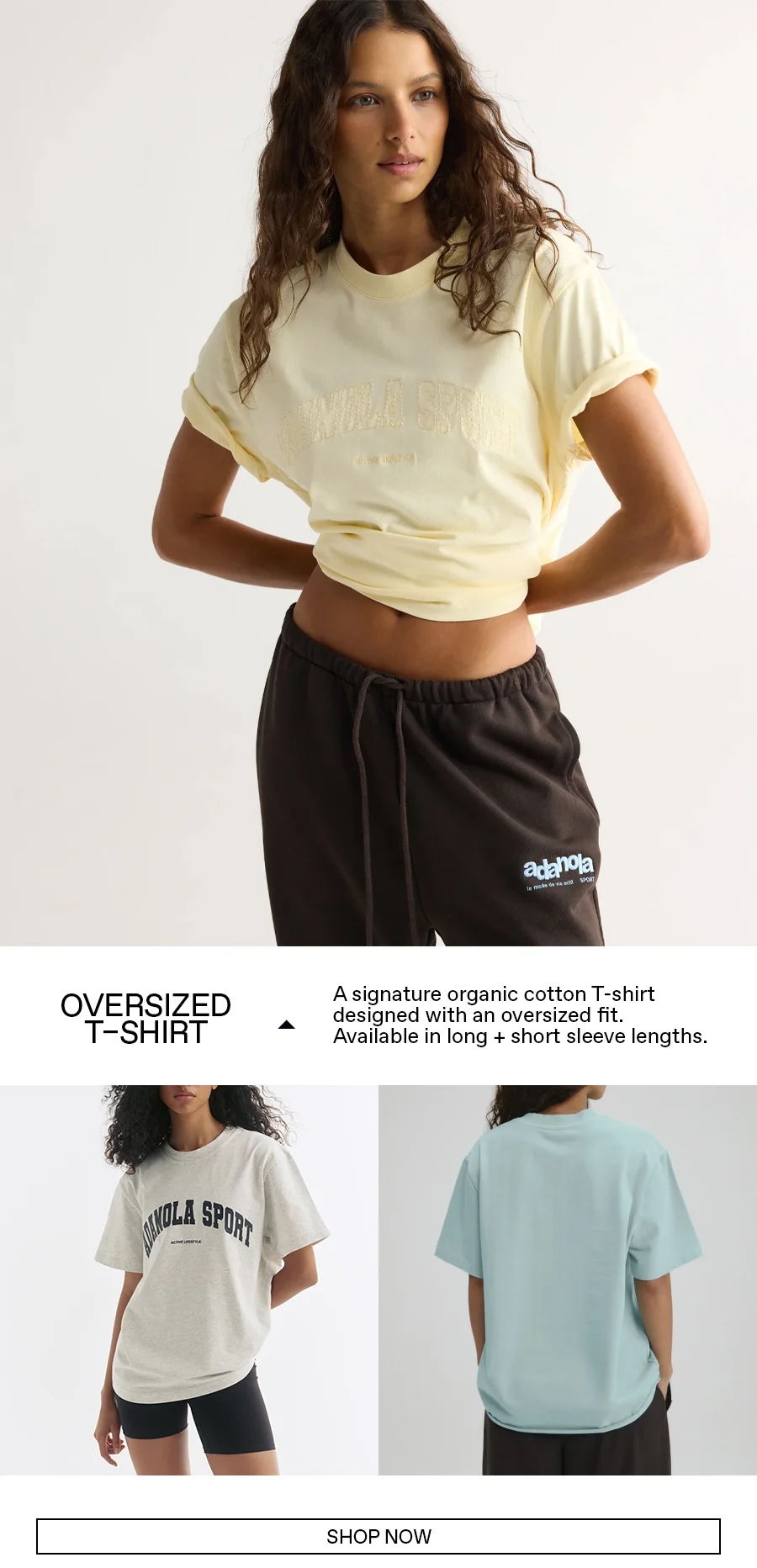 Oversized t-shirt: A signature design, with an oversized fit