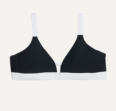 Limitless Bikini Top - Ribbed Jet