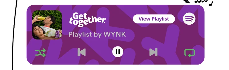 Click here and save the get together playlist on Spotify