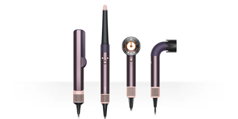 The Dyson Beauty device range in the Jasper plum colorway