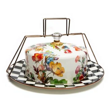 Mackenzie- Childs Enamel Cake Carrier