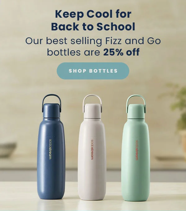 Our best selling Fizz and Go bottles are 25% off