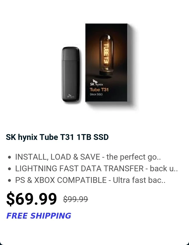 SK hynix Tube T31 1TB SSD