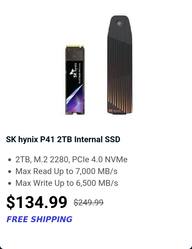 SK hynix P41 2TB Internal SSD